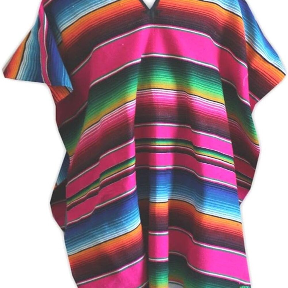 Mexican Serape Adult Poncho